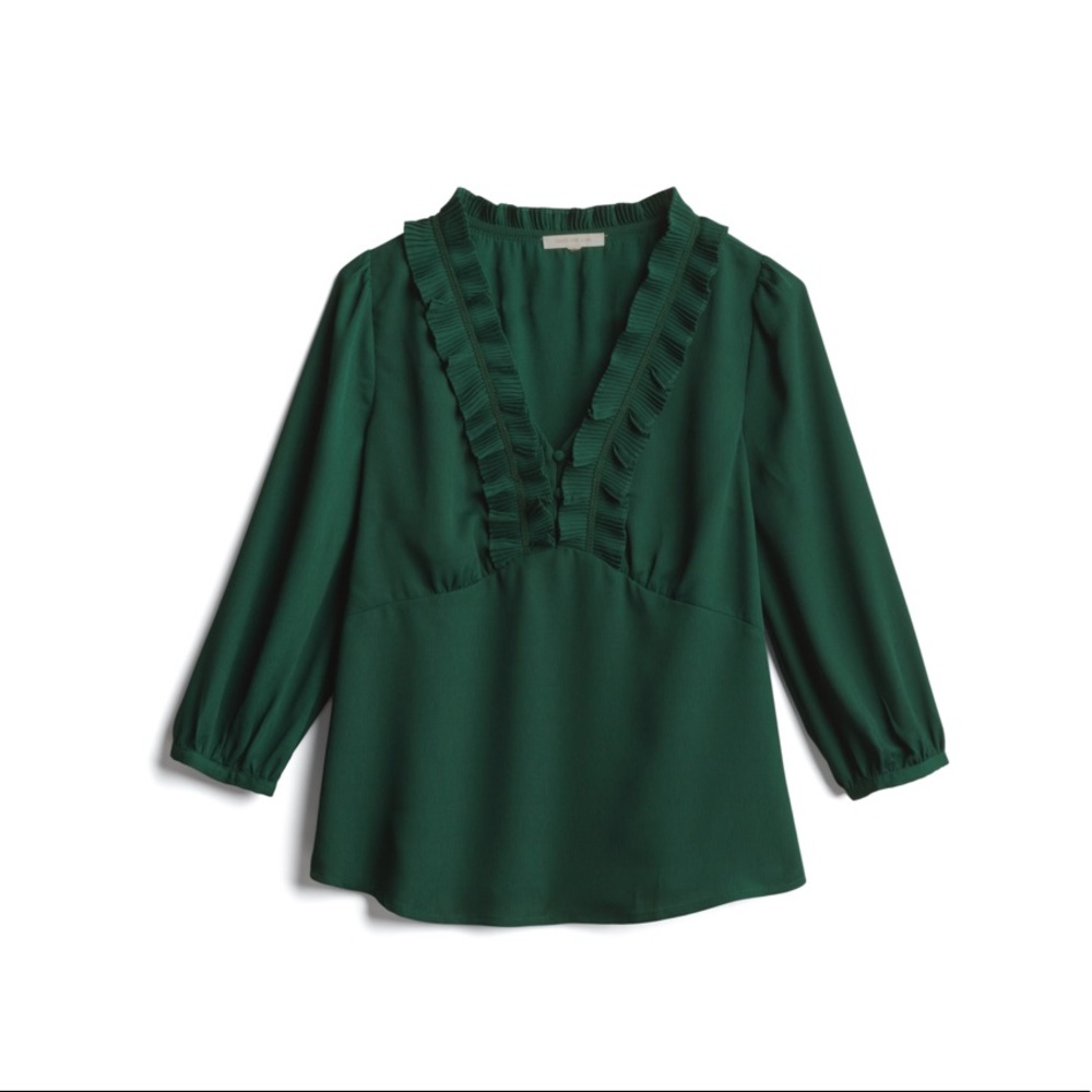 Skies are Blue Kiran Ruffle neckline blouse